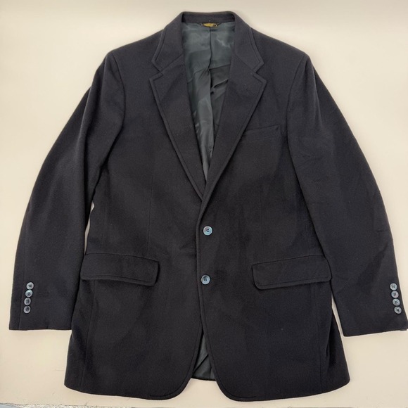 Hunter Haig Other - VTG 100% Cashmere Navy Blue Blazer USA Made Classic Tailored Sport Coat 44R